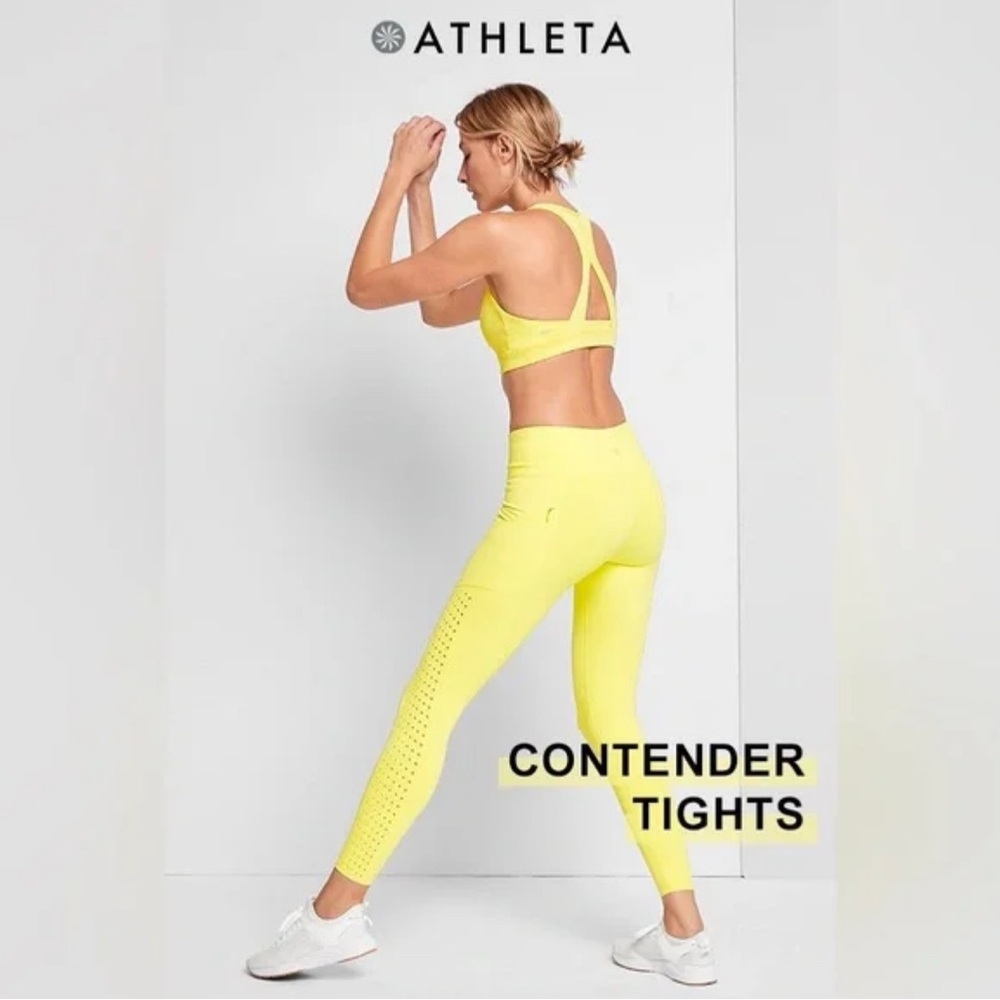 Athleta Bright Yellow Contender Leggings